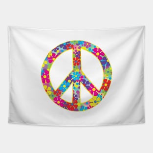 colorful peace sign Tapestry