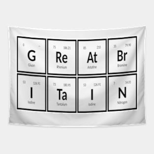 Great Britain Table of Elements Tapestry