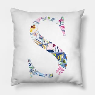 Gaudi Barcelona Mosaic Initial S Pillow