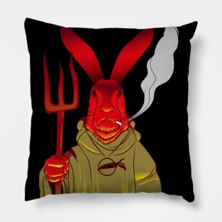 Hellish rabbit Pillow