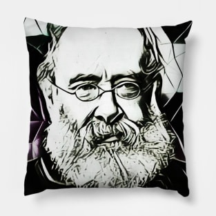 Anthony Trollope Portrait | Anthony Trollope Artwork 5, Black and White Pillow