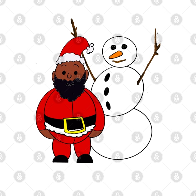 Santa and a Snowman by Stephanie Kennedy 