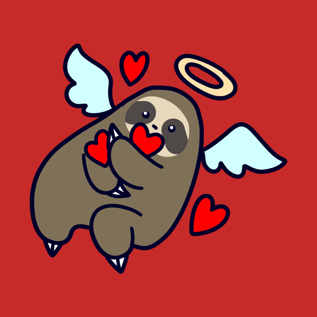 Sloth Valentine Angel by saradaboru