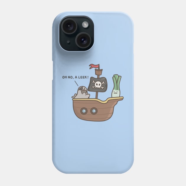 A Pirate Ship Leek Phone Case by pbanddoodles