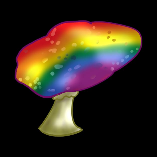 Rainbow LGBTQ Pride Flag Mushroom by YouAreValid