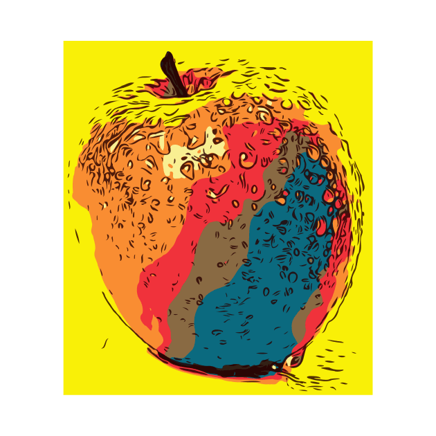 Apple Pop Art Retro Vintage by Grafititee