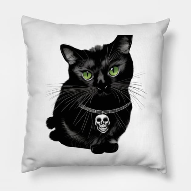 black cat Pillow by Mcvipa⭐⭐⭐⭐⭐