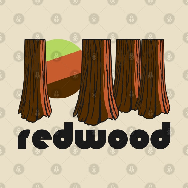 Retro Redwood ))(( Tourist Souvenir National Park Design by darklordpug