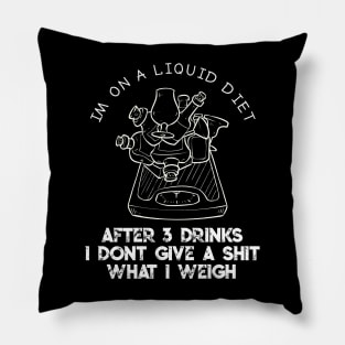 Funny Liquid Diet Weightloss Drinking Gym Workout Fitness Pillow