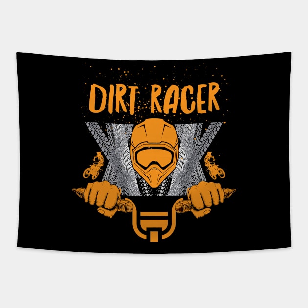 Dirt Racer Sports Graphic Design Tapestry by Abeer Ahmad