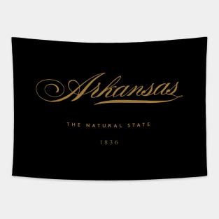 Arkansas Calligraphic Lettering Tapestry