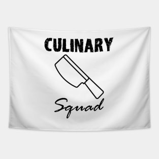 Culinary Squad #2 (Black Font) Tapestry