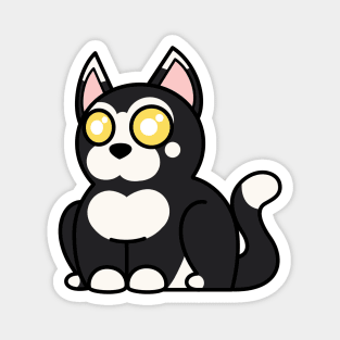 Plump Cat Tuxedo Magnet