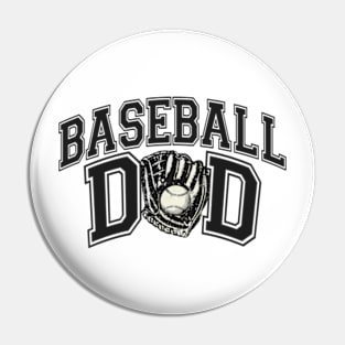 Vintage Baseball Dad Fathers Day Sport Lover Dad Life Pin