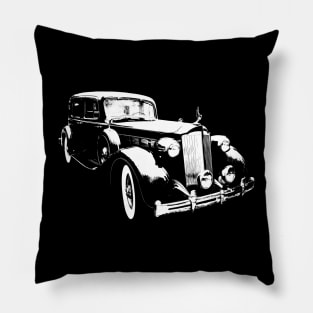 Packard Eight 1930s American classic car block white Pillow