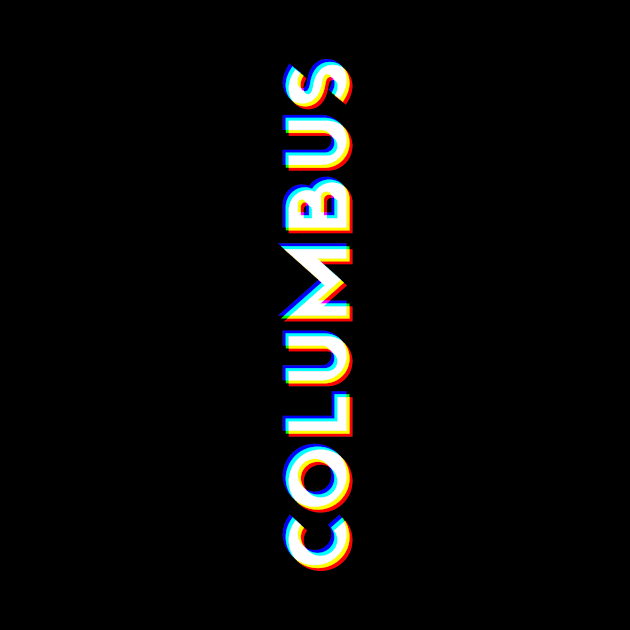 Columbus Ohio CMYK Glitch Type by Hashtagified