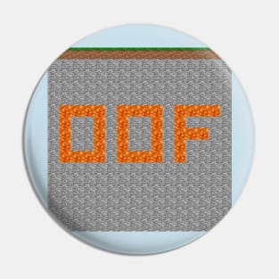 OOF Lava Letters in Stone Blocks - Square Pin