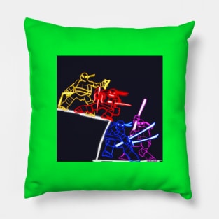 Neon Ninjas Pillow
