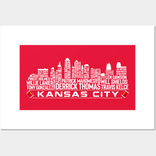 Kansas City Sports Poster, Kansas City Missouri Sports Artwork, Chiefs and  Royals in front of KC Skyline, Chiefs Royals Gift