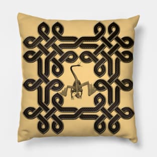 Celtic knot with dragon Pillow