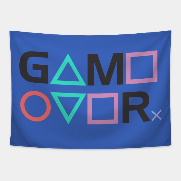 Game Over PS gamer Tapestry by inkonfiremx