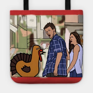 Distracted Boyfriend Meme and Funny Thanksgiving Turkey Tote