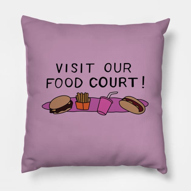 Springfield Mall Food Court Pillow by saintpetty