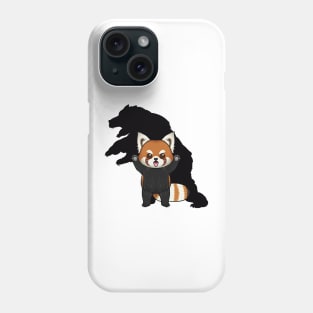 Shadows of Play: Red Panda and Bear Silhouette Phone Case