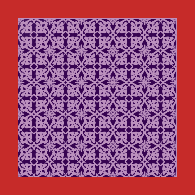 Ethnic Pattern Purple Medieval Irish Celtic Tiles by oknoki