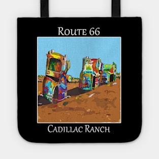 Cadillac Ranch on Route 66 near Amarillo Texas. Tote