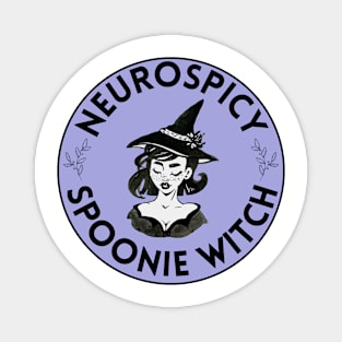 Retro Neurospicy Spoonie Witch Magnet