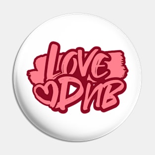 DNB - Love Heart (pink) Pin