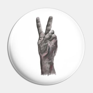 Peace Sign (Hand Painted... pun intended) Pin