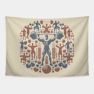 Bodybuilding Pattern Tapestry