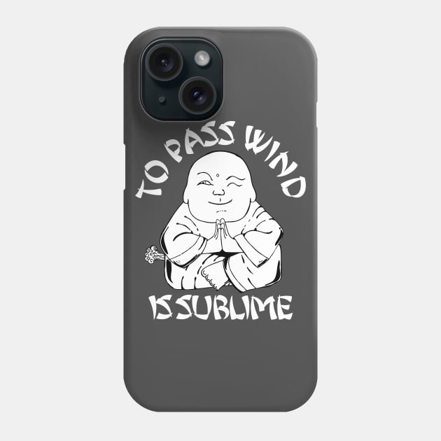 Tooting Buddah (White Text) Phone Case by strangemenagerie