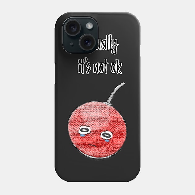 Google Home is not ok - Pink on black Phone Case by Uwaki