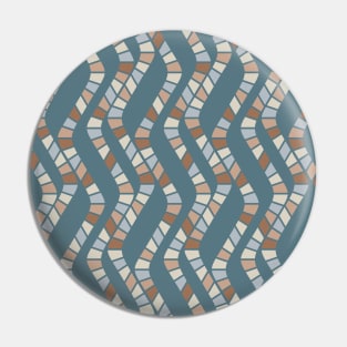 Colored wriggling stripes. Abstract pattern Pin