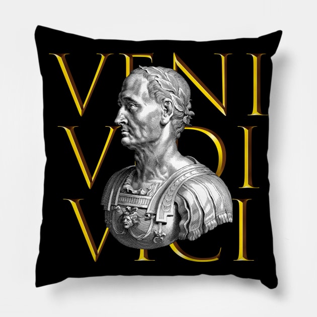 julius caesar Pillow by purplecrowshub