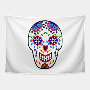 Sugar Skull Pattern (Black) Tapestry