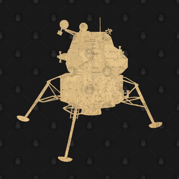 Lunar Landing Module cut from Map of the Moon by tsd-fashion