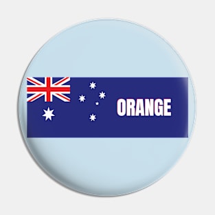 Orange City in Australian Flag Pin