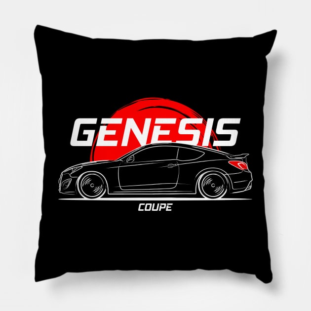 The Genesis Coupe KDM Pillow by GoldenTuners