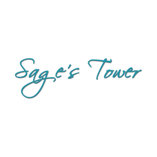 Sage's Tower Blue Script Coffee T-Shirt