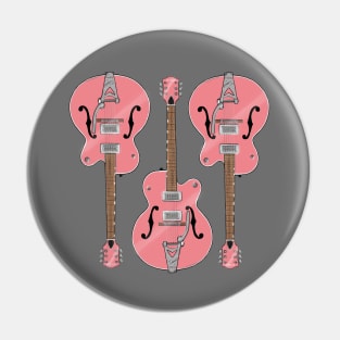 Triple Pink Guitar Pin