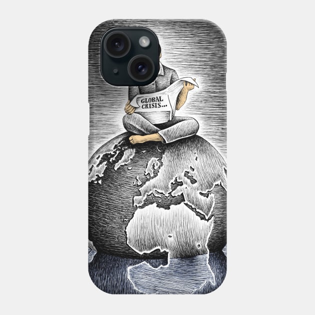 Global Crisis Phone Case by benheineart