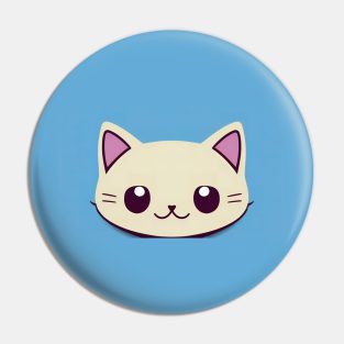 Cartoon cat character icon logo Pin