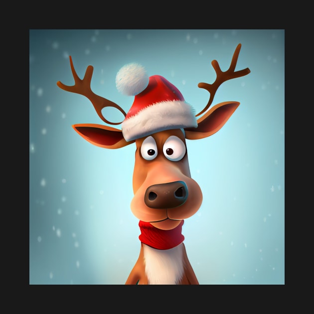 Funny Christmas Reindeer by KOTOdesign