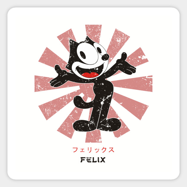 Felix The Cat Retro Japanese Felix The Cat Sticker Teepublic