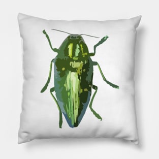 Jewel Beetle Digital Painting Pillow