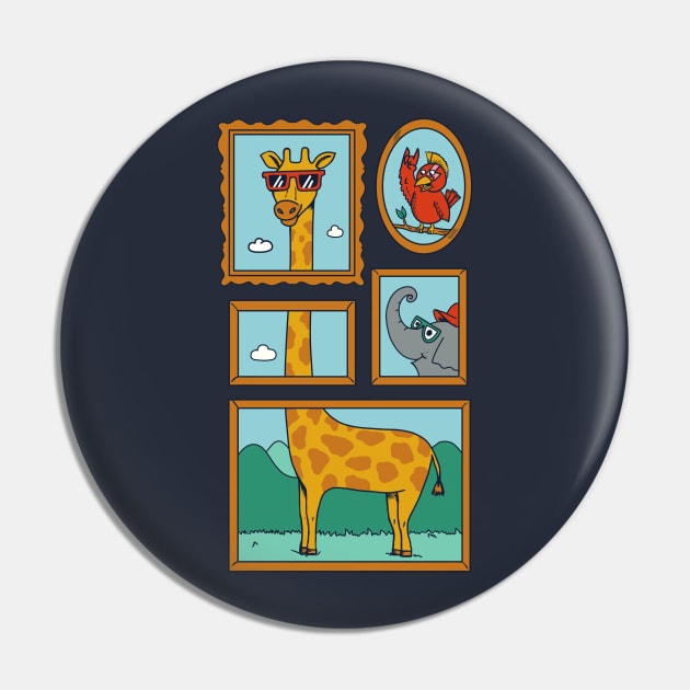 Giraffe portrait Pin by coffeeman